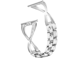 Pulseira De Relógio Substituição Com Strass Tipo X 20 Mm, Compatível