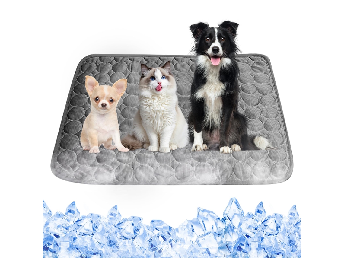Tapete Refrescante, para Cães, Autorefrescante, Uso no Verão, Cinza AQUAFORGE