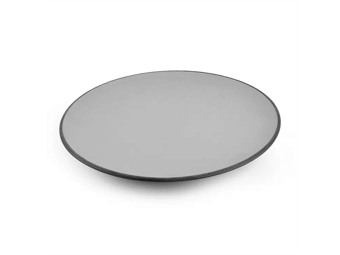 Pratos De Jantar Redondos Cinza Fosco Com Design Empilhável Que Economiza Espaço, Ideais Para Uso Em Restaurantes E Residências.