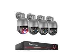 Sistema De Câmera De Segurança, Resolução De 8mp, Áudio Bidirecional, 8ch Nvr 4pcs Cam 5mp, 3tesporte Ao Ar Livre, Plugue Da Ue