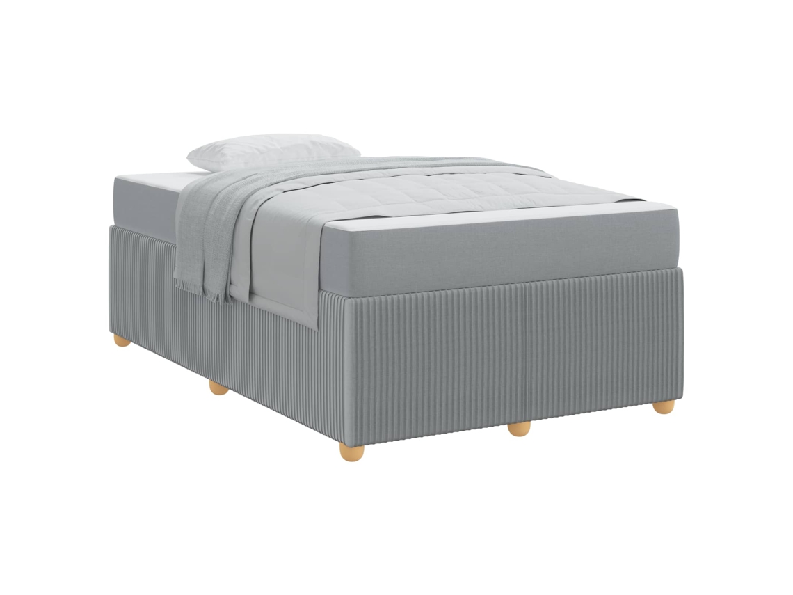 Estrutura da Cama Cinzento claro 120 X 190 Cm Tecido MAISON EXCLUSIVE