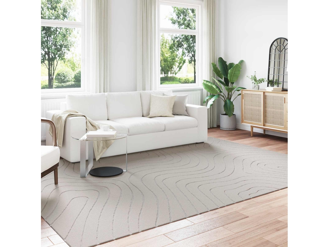 Vidaxl Tapete Para Uso Interno E Externo Palmeras Creme 340 X 240 Cm