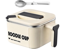 Tigelas Para Macarrão E Panela Em Aço Inoxidável Com Cabo Em Formato De Colher.