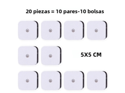 Adesivos Autocolantes de Gel para Terapia de Massagem por Pulso Tens MDUG (20 Unidades, 5x5cm)