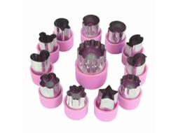 12 Moldes de Acero Inoxidable para Cortar Frutas, Verduras Y Galletas Con Formas Diversas para Niños Morado