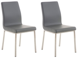 Conjunto de 2 cadeiras de jantar Colmar cinza CLP