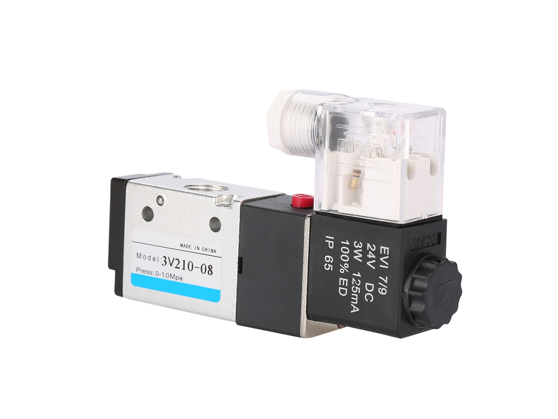 Válvula Solenóide Pneumática De 2 Posições E 3 Vias Dc 24v Com Conexão De 1/4", Laxiscreed