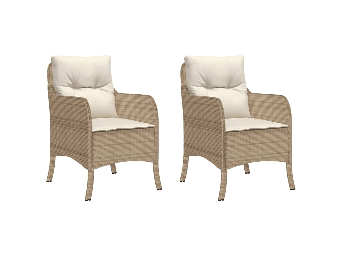 Garden Chair, Garden Chairs Vidaxl Bege Rattan / Vime (n/a)