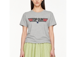 Rockinstone Top Gun Movie Logo Heather Gray Adult T-shirt Size:l