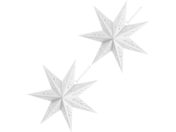 Conjunto De 2 Abajures De Papel Em Formato De Estrela - Decoração Versátil Para Casa