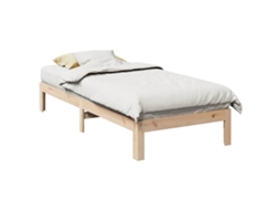 Vidaxl Cama Sem Colchão 90x200 Cm Madeira De Pinho Maciça