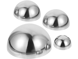 Juego de 4 bolas decorativas de acero inoxidable con espejo, esferas reflectantes huecas para jardín, T