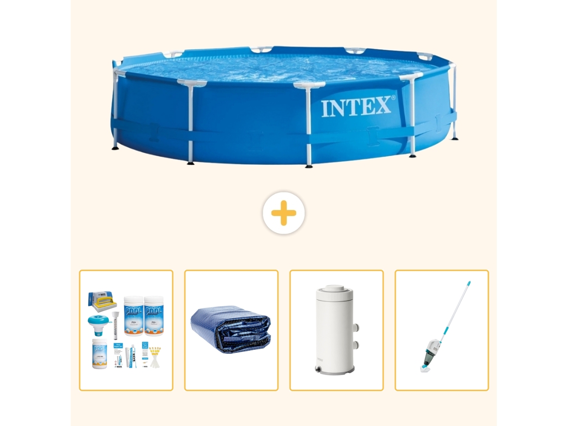 Intex Piscina Com Estrutura Redonda - 366x76 Cm - 5-peças S136
