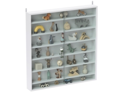 Vitrine Parede Madeira Portas Vidro 80x9,5x83 Branca