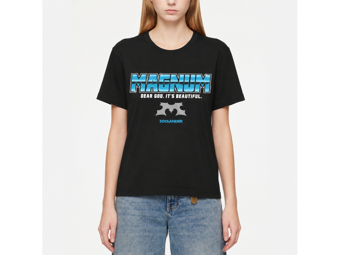 Rockinstone Zoolander Magnum Black T-shirt Size:xxl