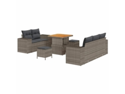 Maison Exclusive - Conjunto De Sofá De Jardim Com Travesseiro 8 Pcs Cinza
