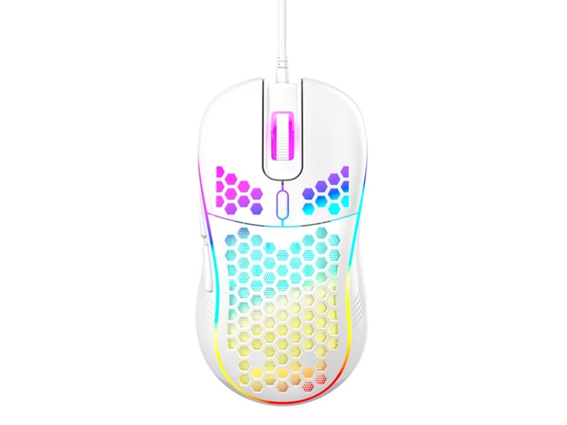 Rato Yizhood 7200dpi High End Portátil Usb Com Fio Rgb Gaming Cellular Housing Pc Laptop Acessórios Branco