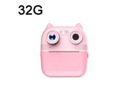 (rosa + Cartão De 32 Gb) Tela Ips De 2,8 Polegadas, Câmeras Duplas Frontal E Traseira, Câmera De Impressão Instantânea