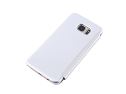 Capa Flip Mirror Samsung S7 Edge Prata EOOCOO com display smart