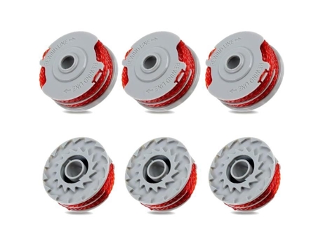 6 Carretéis de Linha para Flymo Fly021 513937190 Aparador de Cordas Carretel Duplo de Nylon Padrão com Alimentação Automática Bou786 CHICHENG