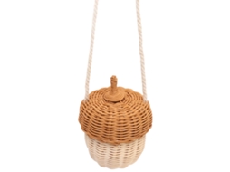 Cesto De Rattan Infantil Com Armazenamento E Decoração