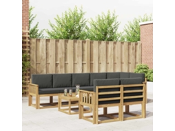 Vidaxl Conjunto De Sofás Para Exterior 9 Pcs Branco E Antracite