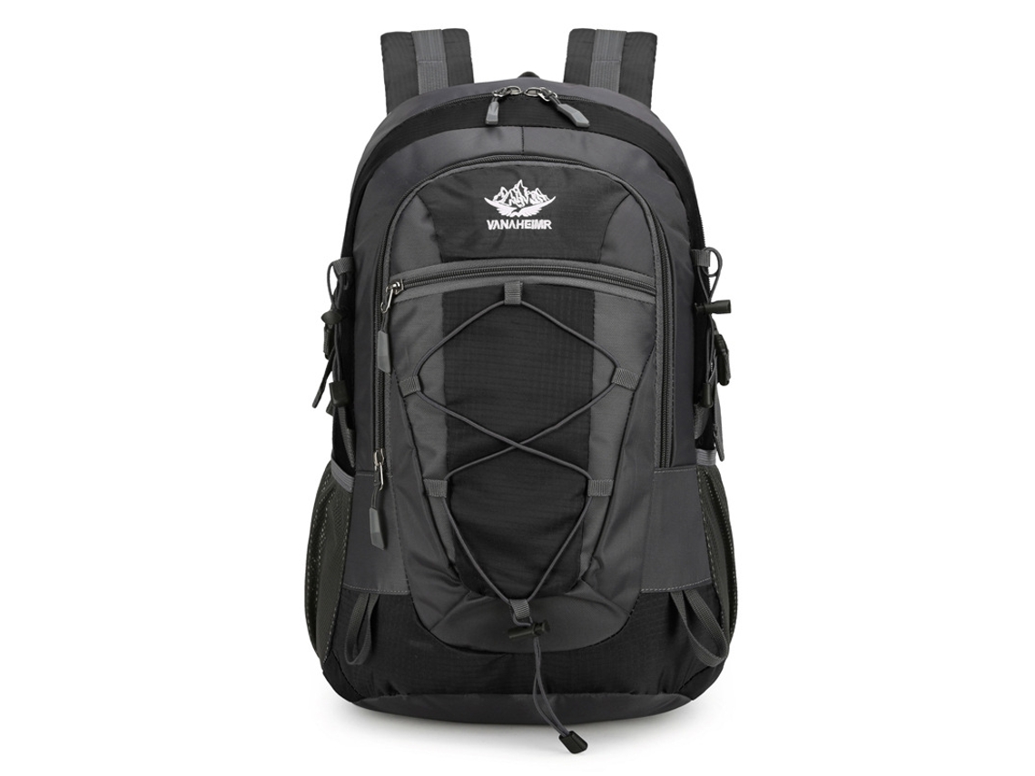 (preta) Mochila de caminhada de grande capacidade, bolsa de viagem e Lazer Ao Ar Livre