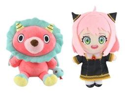 Lurelia Conjunto De 2 Peças Spy X Família Ania Quimera Leo Em Peluche Colecionável, 300g, Cor Vermelho, Macio Para Coleção