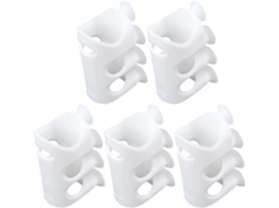 Conjunto de 5 suportes de parede multiuso em silicone para mangueiras de água e chuveirinhos macho, sem necessidade de...