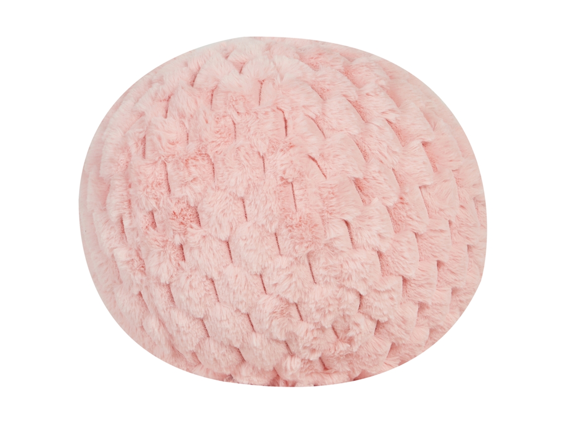 Almofada Decorativa Beliani Rosea De Pelo Sintético Rosa 30x30x30