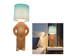 Lâmpada De Escritório Criativa Menino Travesso Com Design Único E Iluminação Protectora Dos Olhos Azul