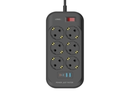 Ldnio Extensão USB, Carregamento Rápido, Padrão Europeu/americano/britânico CHABERLU