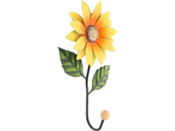 Luminária De Parede Em Ferro Amarelo Formato Flor Para Decoração Casa