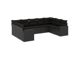 Garden Sofa Set, Garden Sofa Sets Vidaxl Preto Rattan / Vime (n/a)