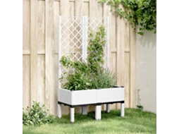 Vidaxl Vaso/floreira De Jardim C/ Treliça 80x40x142 Cm Pp Branco