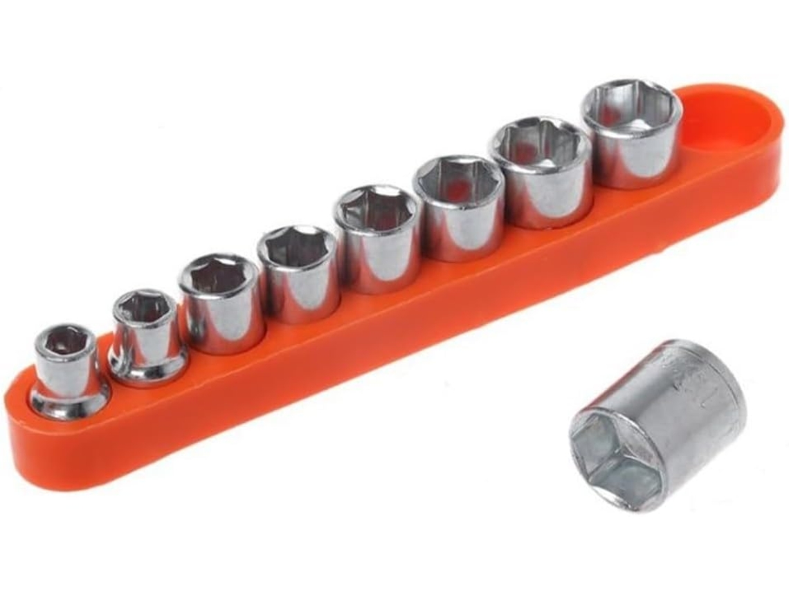 Chave De Com Ação Suave, 9 Soquetes 5 Mm A 13 E 10 Bits Fenda.