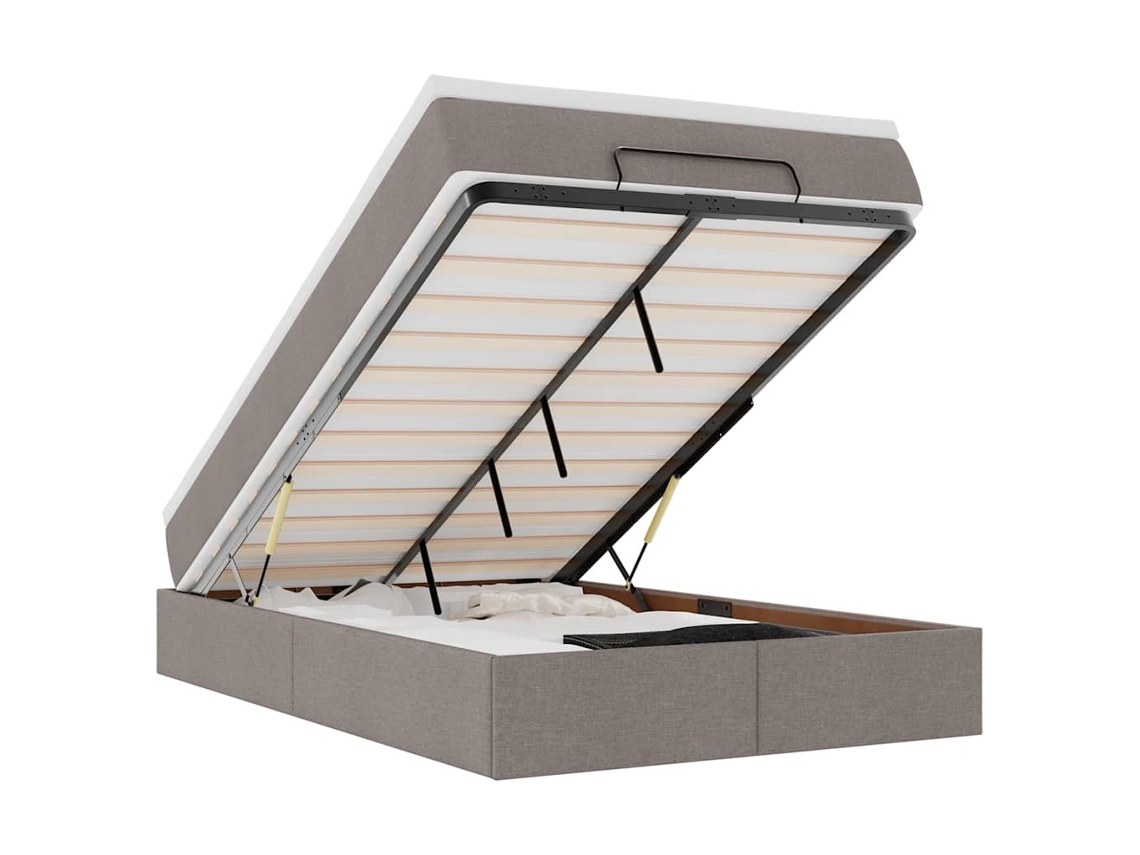 Ottoman Bed, Ottoman Beds Vidaxl Cinzento-acastanhado Tecido (120 X 190)