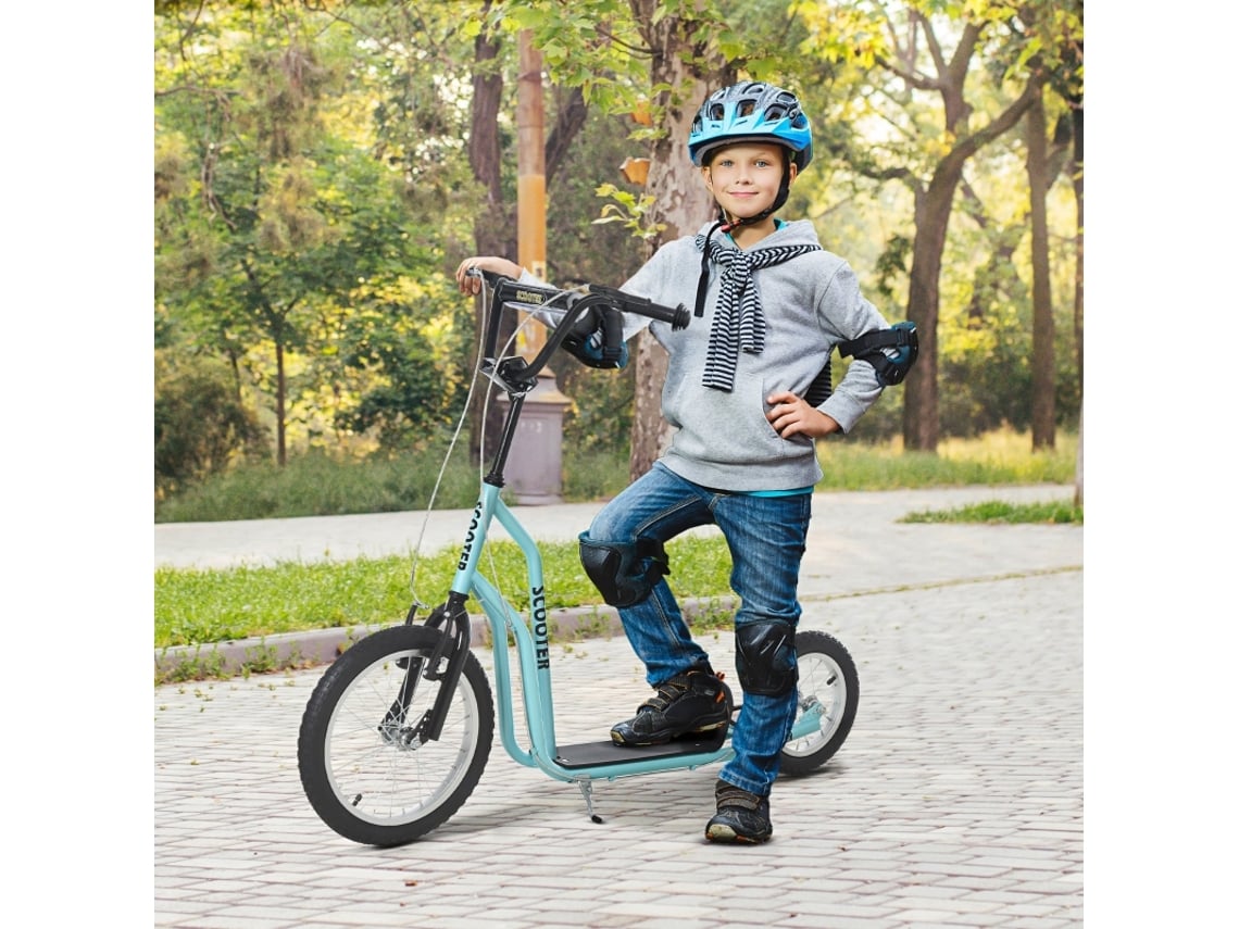 Patinete Infantil 12 Polegadas Acabamento Cor Azul Ideal Para Crianças 12 Resistente E Muito Versatil