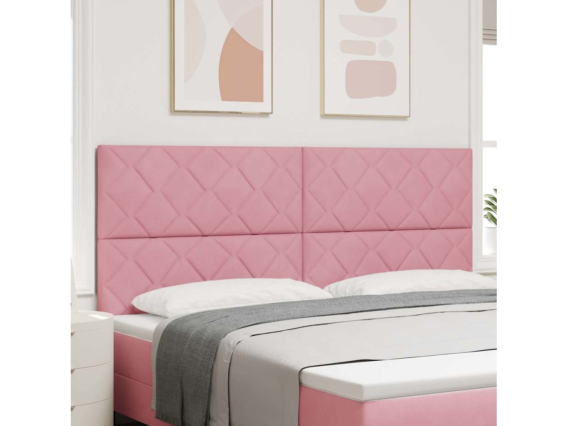 Vidaxl Cabeceira Rosa 200 Cm Veludo