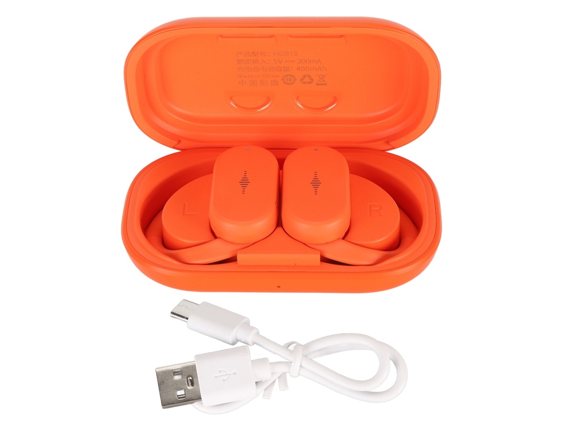 Fones tradutores Bluetooth 5.3, 74 idiomas, 70 acentos, com app laranja S/MARCA