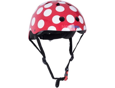 Capacete KIDDIMOTO Red Dotty BMX Tamanho M Vermelho