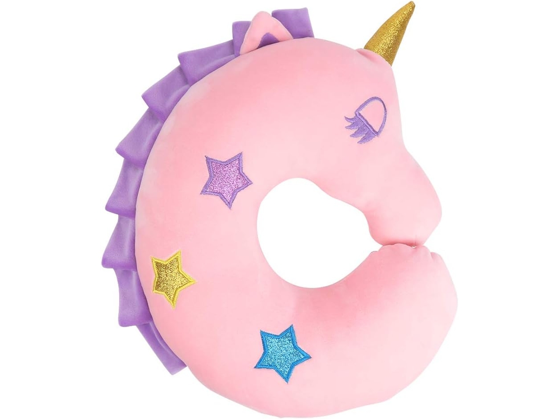 Almofada de Pescoço BRILVIBERA Infantil, Unicórnio, Macia