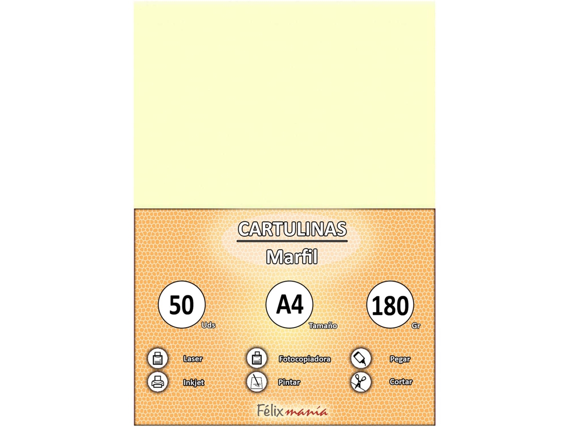 Papelão 180Gr A4 Marfim 50 Folhas
