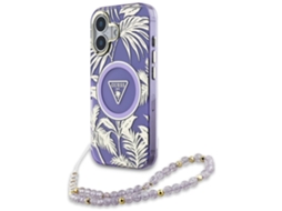 Capa De Tpu Guess Para Iphone 16 Com Tira Magnética E Palmeiras