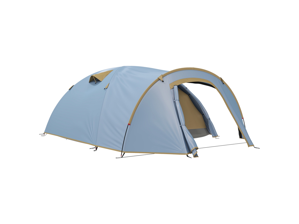 Barraca Camping 4 Pessoas Túnel Impermeável 3.45x2.4x1.3m | S/MARCA