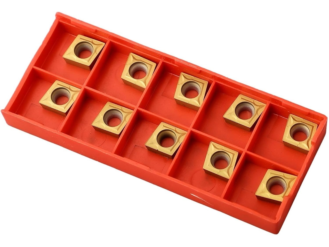 Ccmt09t304 Vp15tf Pastilhas De Metal Duro Para Usinagem Aço Inoxidável, Pastilhas De Fresamento Indexáveis Longa Duração