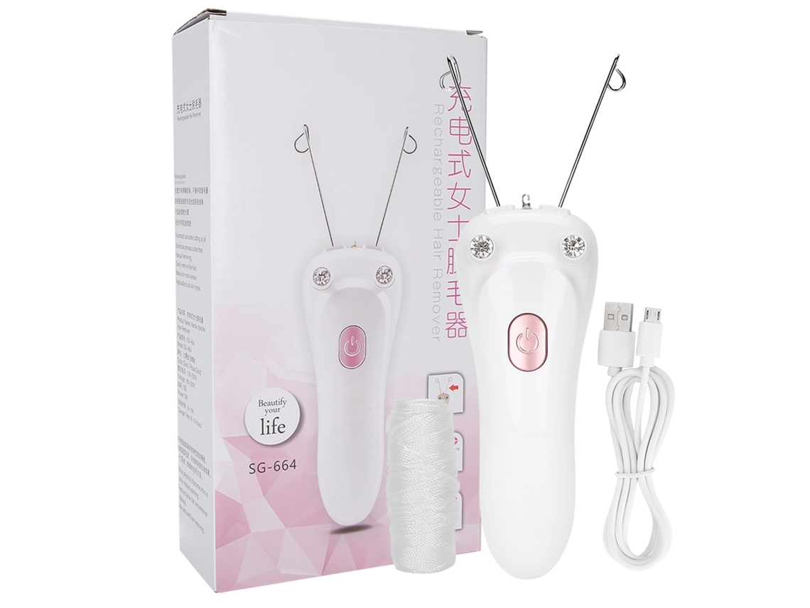 Depiladora Eléctrica De Hilo Usb Rosa