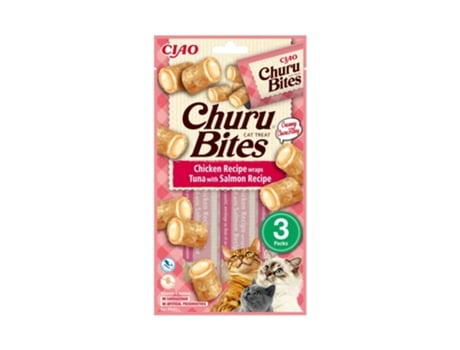CHURU Cat Bites Receta de Atún Con Salmón 12X3X10 Gr