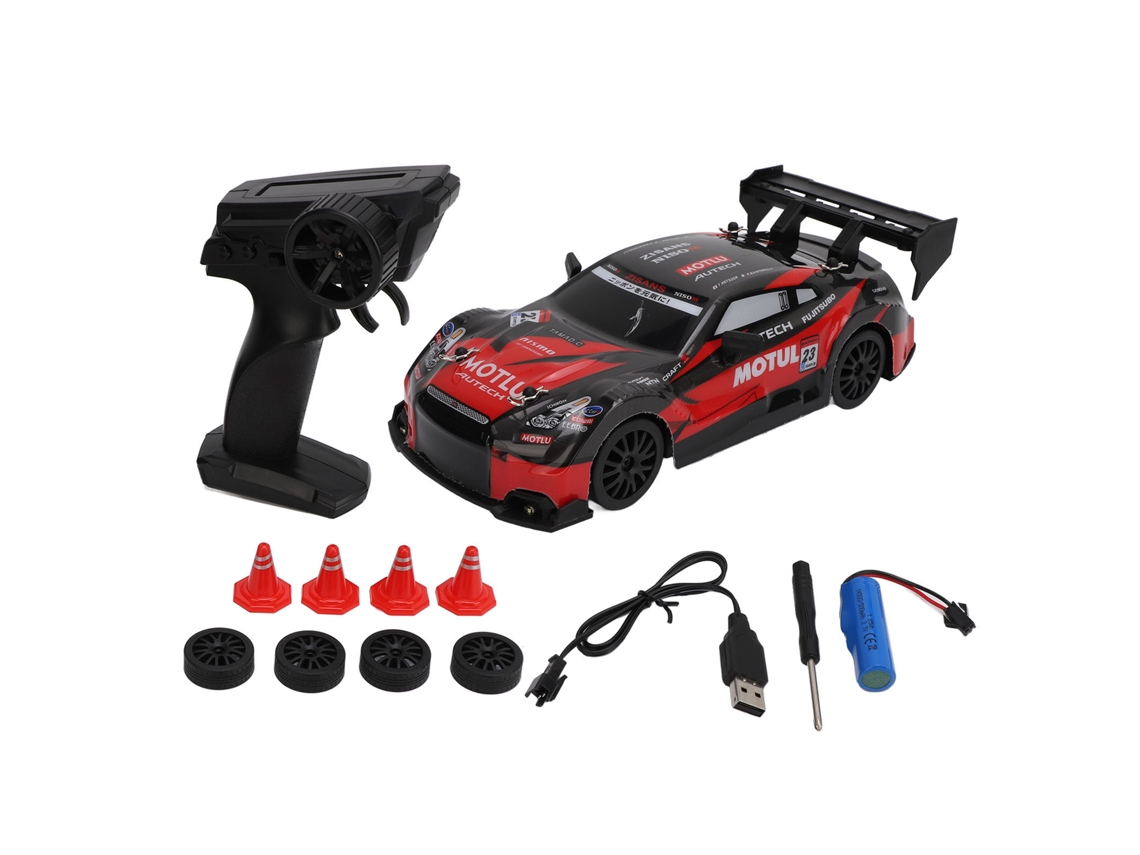 Primerox carro de Derrapagem Rc 1/24 de Alta Velocidade com Luzes Tração 4 Rodas Recarregável