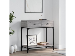 Vidaxl Mesa Consola 75x34,5x75 Cm Derivados De Madeira Cinzento Sonoma